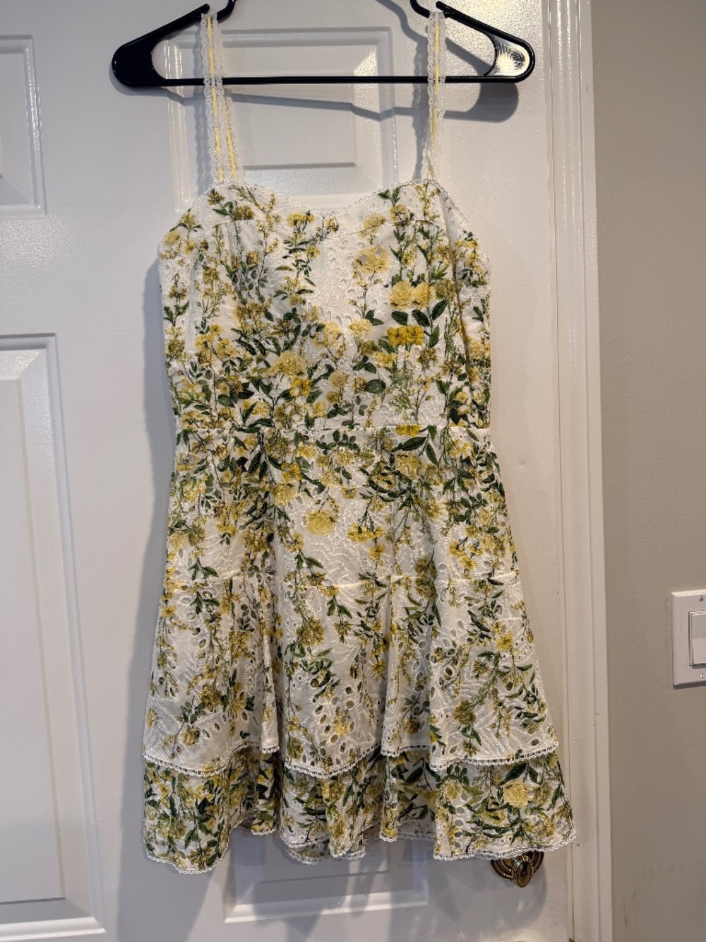 NWT Alice and Olivia Meredith Floral Tiered Sweetheart Dress Size 4